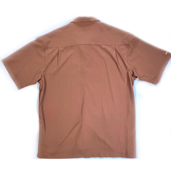 Stacy Adams Men’s XL Brown Knit Button Up Shirt - Picture 2 of 8